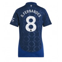 Camiseta Manchester United Bruno Fernandes #8 Segunda Equipación Replica 2024-25 para mujer mangas cortas